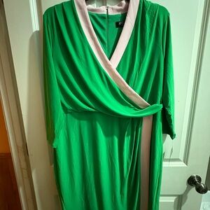 Kasper Green and Pink Dress